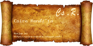 Csire Renáta névjegykártya