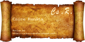 Csire Renáta névjegykártya